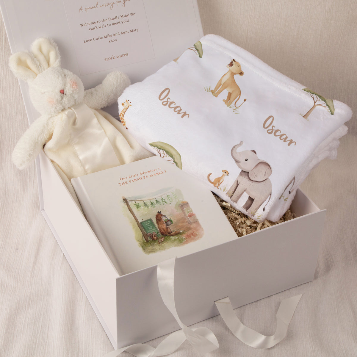 Safari Plains Personalized Baby Boy Gift Box – Stork Wares