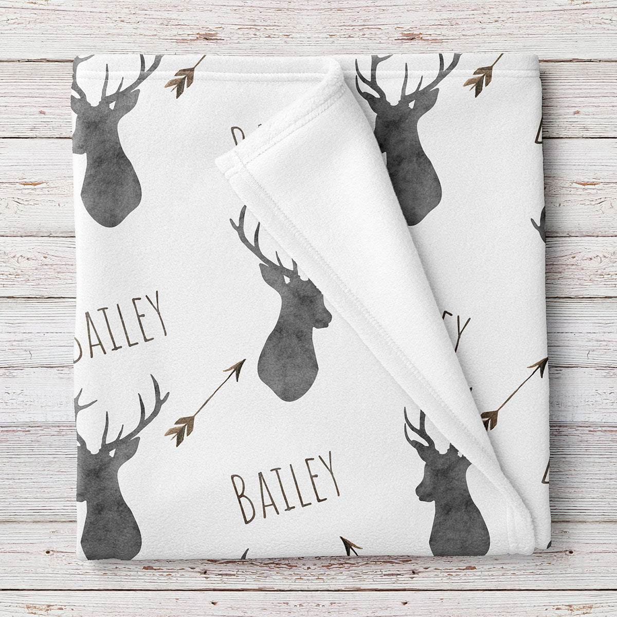 Deer baby blanket, Woodland blanket, Personalized baby boy blanket, Fl ...