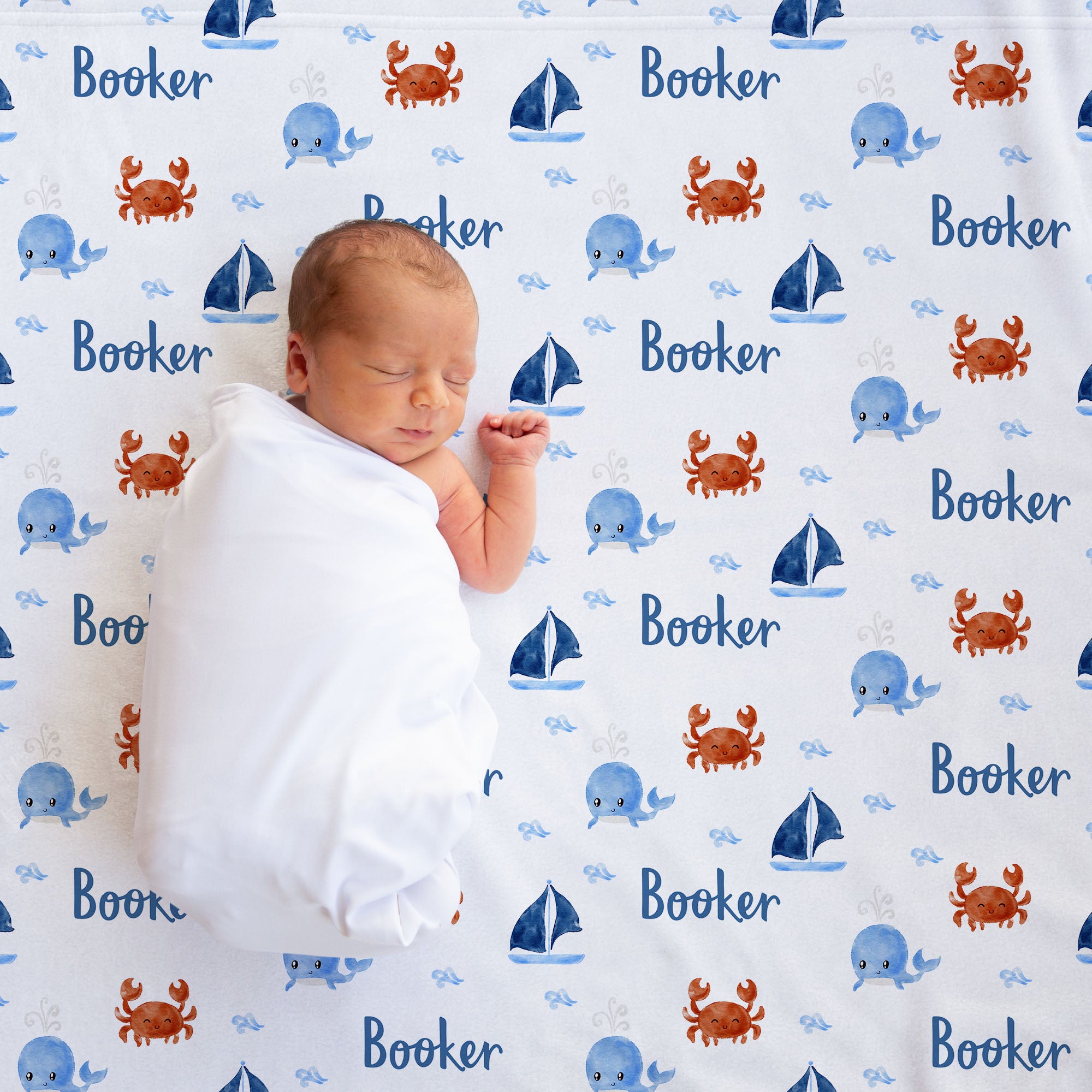 Seaside Cuties personalized baby blanket – Stork Wares