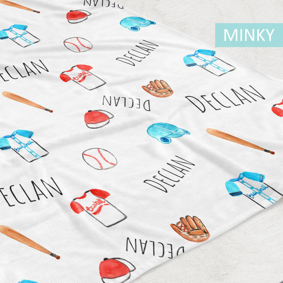 Baseball Personalized Baby Blanket – Stork Wares
