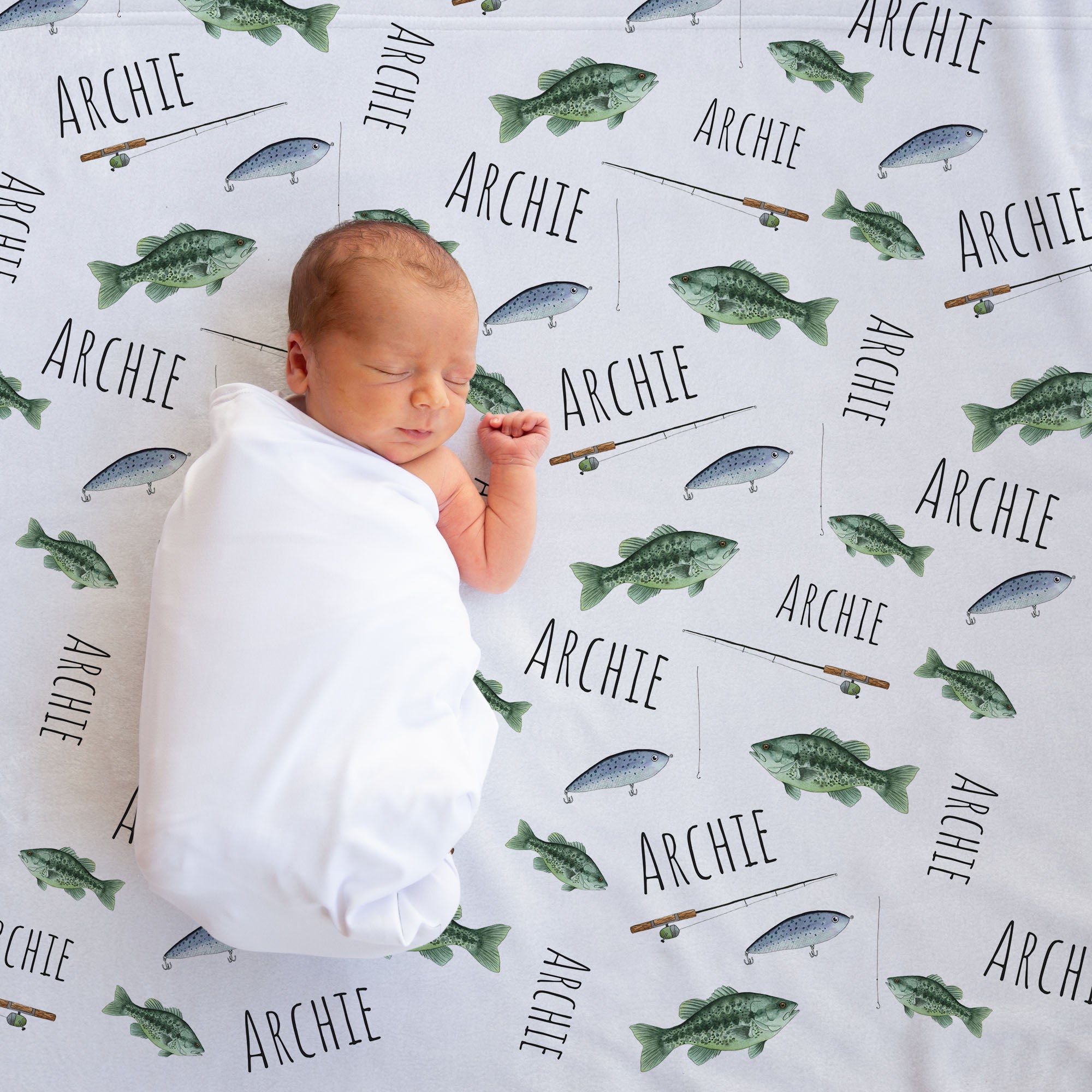 Fishing Personalized Baby Blanket – Stork Wares