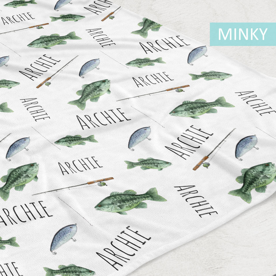 Fishing Personalized Baby Blanket – Stork Wares