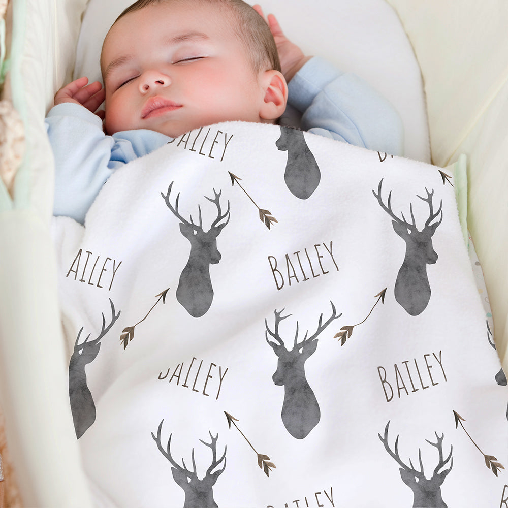 With Name Designer Baby Boy Blankets Luxury Personalised