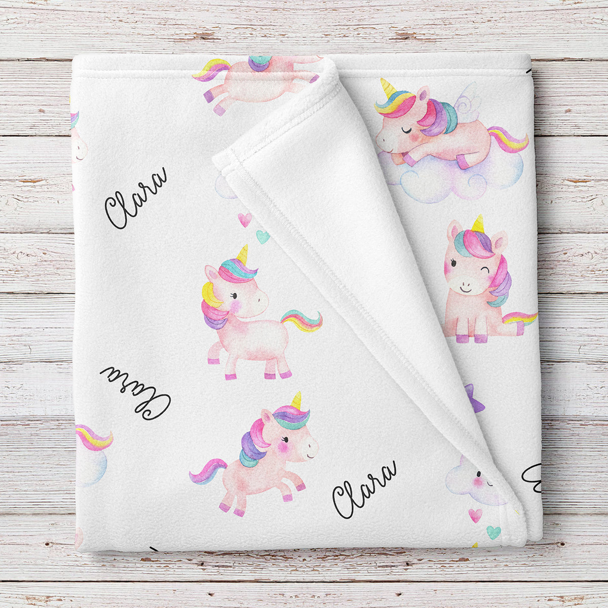 Unicorns and Rainbows Personalized Baby Blanket – Stork Wares