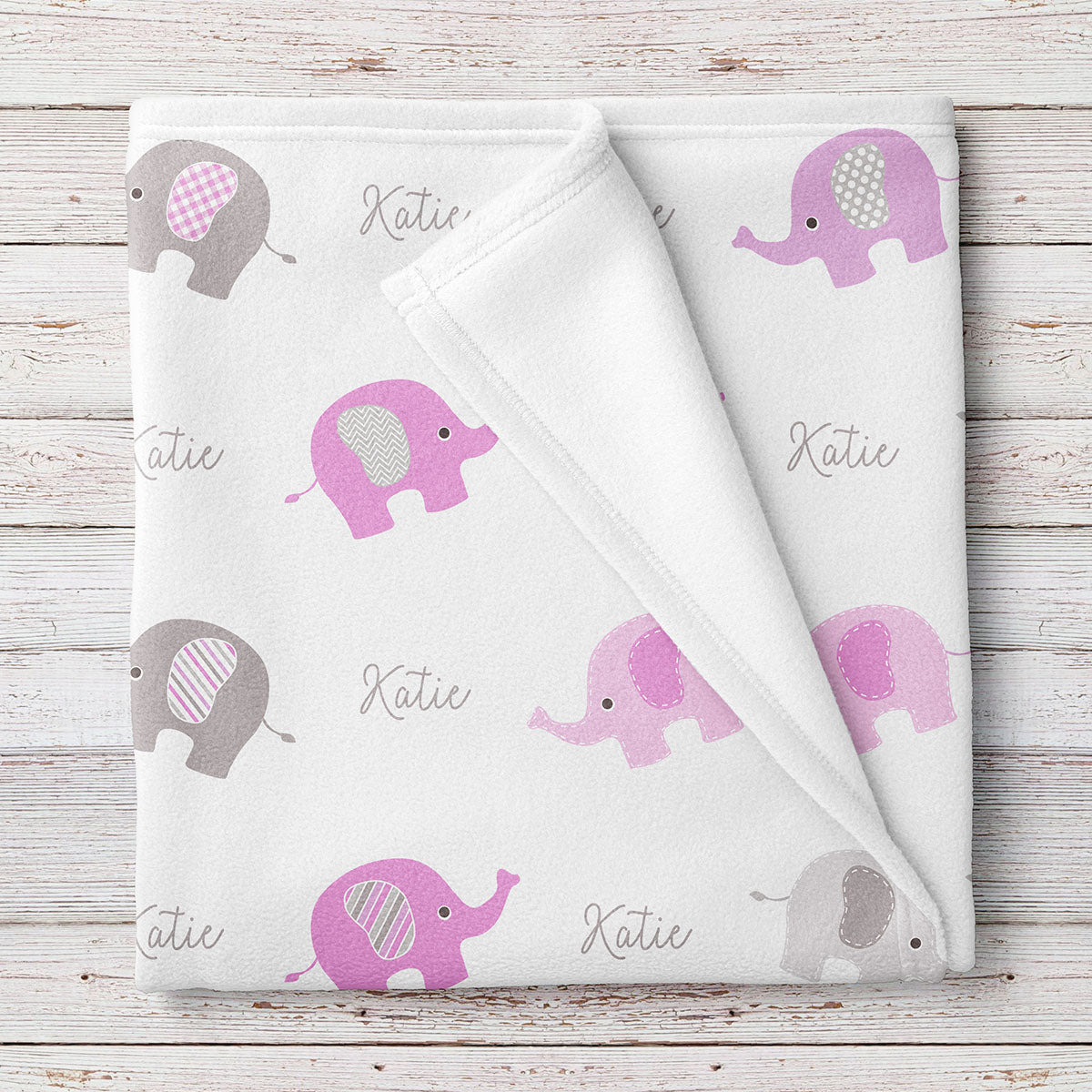 LVYZIHO Baby Blanket Custom Name Chic Flower Elephant Baby Girl / Boy  Blanket-30x40/48x60/60x80 Inches - Flannel Fleece Blanket - AliExpress