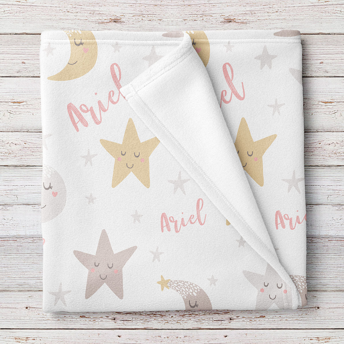 Personalised Photo Album with Sleeves - New Baby Moon & Stars 